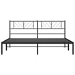 Pemberly Row Powder-Coated Steel Cal King/Double Bed Frame in Black