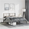 Pemberly Row Powder-Coated Steel Full/Double Bed Frame in Black
