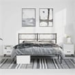 Pemberly Row Contemporary Engineered Wood King Bed Frame in Black