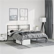 Pemberly Row Contemporary Engineered Wood King Bed Frame in Black