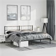 Pemberly Row Rectangular Powder-Coated Steel Full Bed Frame in Black