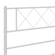 Pemberly Row Contemporary 53.1 x 74.8 Metal Bed Frame in White