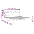 Pemberly Row Contemporary 53.1 x 74.8 Metal Bed Frame in White