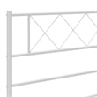 Pemberly Row 72 x 82.9 Black Powder-Coated Stee Bed Frame in White