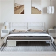 Pemberly Row Contemporary Rectangular Modern Metal Bed Frame in White