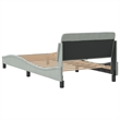 Pemberly Row Contemporary Engineered Wood Single Bed Frame in Light Gray