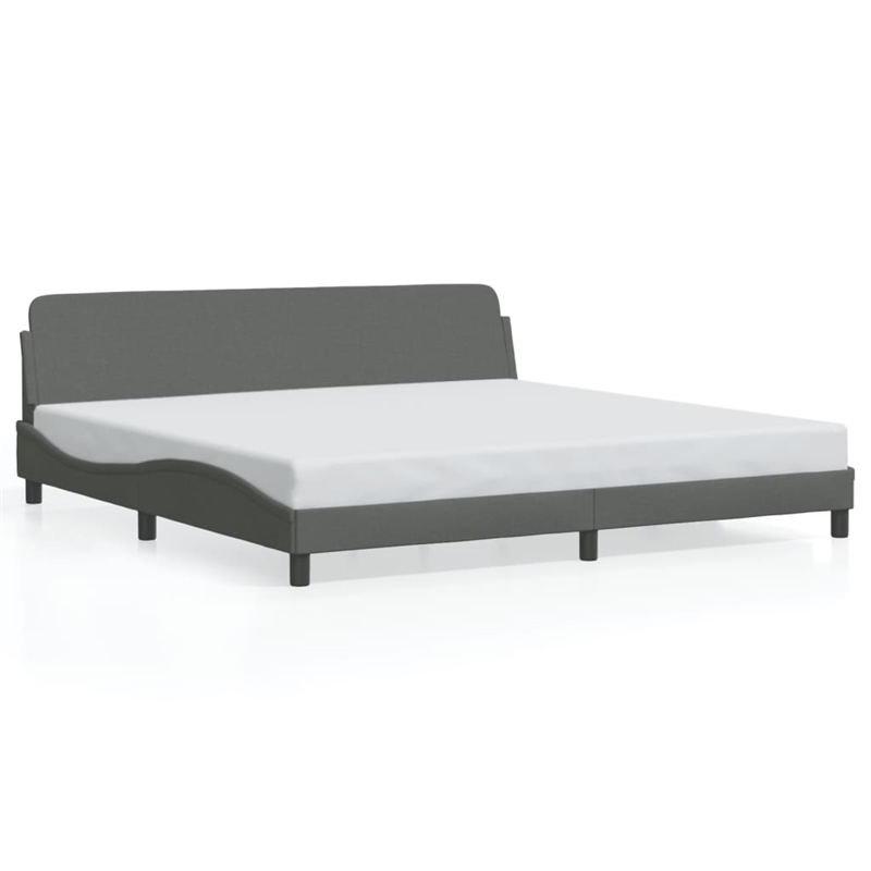 Pemberly Row Cal King/Double Bed Frame Without Mattress in Dark Grey
