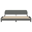 Pemberly Row Cal King/Double Bed Frame Without Mattress in Dark Grey