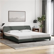 Pemberly Row Cal King/Double Bed Frame Without Mattress in Dark Grey