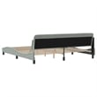 Pemberly Row Contemporary Velvet King Bed Frame in Light Grey