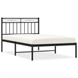 Pemberly Row Contemporary Powder-Coated Steel Twin Bed Frame in Black