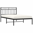 Pemberly Row Contemporary Powder-Coated Steel Twin Bed Frame in Black