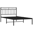 Pemberly Row Contemporary Powder-Coated Steel Twin Bed Frame in Black