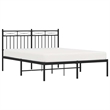 Pemberly Row Rectangular Traditional Steel Full Bed Frame in Black