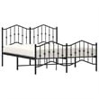 Pemberly Row Contemporary Powder-Coated Steel King Bed Frame in Black