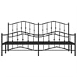 Pemberly Row Powder-Coated Steel King/Double Bed Frame in Black