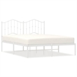 Pemberly Row Contemporary Rectangular 53 x 75 Bed Frame in White