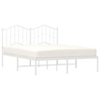 Pemberly Row Contemporary Rectangular 53 x 75 Bed Frame in White
