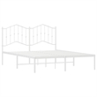 Pemberly Row Contemporary Rectangular 53 x 75 Bed Frame in White