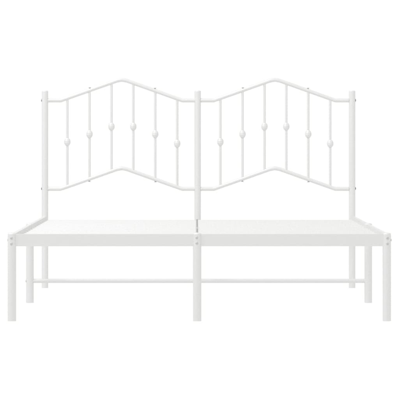 Pemberly Row Contemporary Rectangular 53 x 75 Bed Frame in White