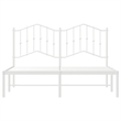 Pemberly Row Contemporary Rectangular 53 x 75 Bed Frame in White