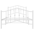 Pemberly Row Rectangular Powder-Coated Steel Twin Bed Frame in White