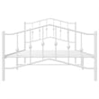 Pemberly Row Rectangular Powder-Coated Steel Twin Bed Frame in White