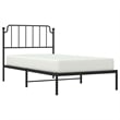 Pemberly Row Contemporary Powder-Coated Steel Twin Bed Frame in Black