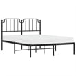 Pemberly Row Powder-Coated Steel Full/Double Bed Frame in Black