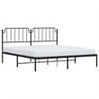 Pemberly Row Powder-Coated Steel Cal King/Double Bed Frame in Black