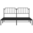 Pemberly Row Powder-Coated Steel Cal King/Double Bed Frame in Black