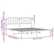 Pemberly Row Powder-Coated Steel Cal King/Double Bed Frame in Black