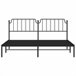 Pemberly Row Powder-Coated Steel King/Double Bed Frame in Black
