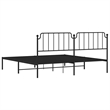 Pemberly Row Powder-Coated Steel King/Double Bed Frame in Black