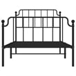 Pemberly Row Contemporary Powder-Coated Steel Twin Bed Frame in Black