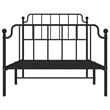 Pemberly Row Contemporary Powder-Coated Steel Twin Bed Frame in Black