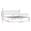 Pemberly Row Rectangular Powder-Coated Steel Full Bed Frame in Black