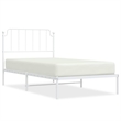 Pemberly Row Contemporary Powder-Coated Steel Twin Bed Frame in Black