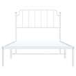 Pemberly Row Contemporary Powder-Coated Steel Twin Bed Frame in Black