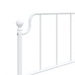 Pemberly Row Contemporary Powder-Coated Steel Single Bed Frame in White