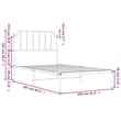 Pemberly Row Contemporary Powder-Coated Steel Single Bed Frame in White