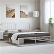Pemberly Row Powder-Coated Steel Cal King/Double Bed Frame in White