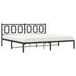 Pemberly Row Rectangular 76.0 x 80.0 Steel Bed Frame in Black
