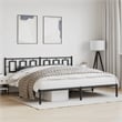 Pemberly Row Rectangular 76.0 x 80.0 Steel Bed Frame in Black