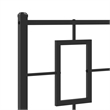 Pemberly Row Contemporary Powder-Coated Steel Twin Bed Frame in Black