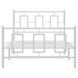 Pemberly Row Contemporary Powder-Coated Steel Single Bed Frame in White
