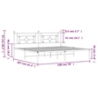 Pemberly Row Powder-Coated Steel King/Double Bed Frame in Black