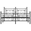 Pemberly Row Contemporary Powder-Coated Steel King Bed Frame in Black