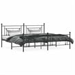 Pemberly Row Rectangular Powder-Coated Steel Full Bed Frame in Black