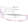 Pemberly Row Contemporary Powder-Coated Steel Single Bed Frame in White